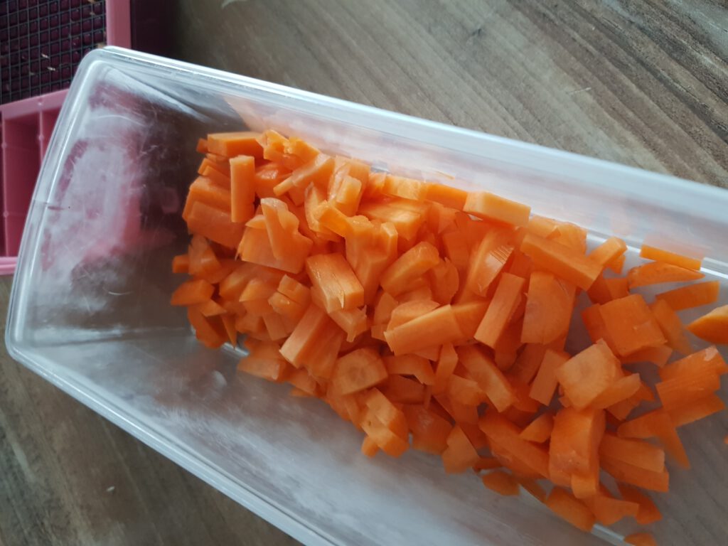 geschnittene Karotten